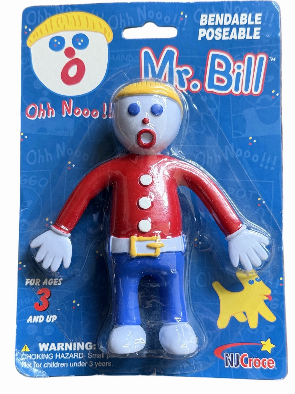Vintage Bendable Poseable Mr. Bill Figure | New in Box Retro Collectible Toy